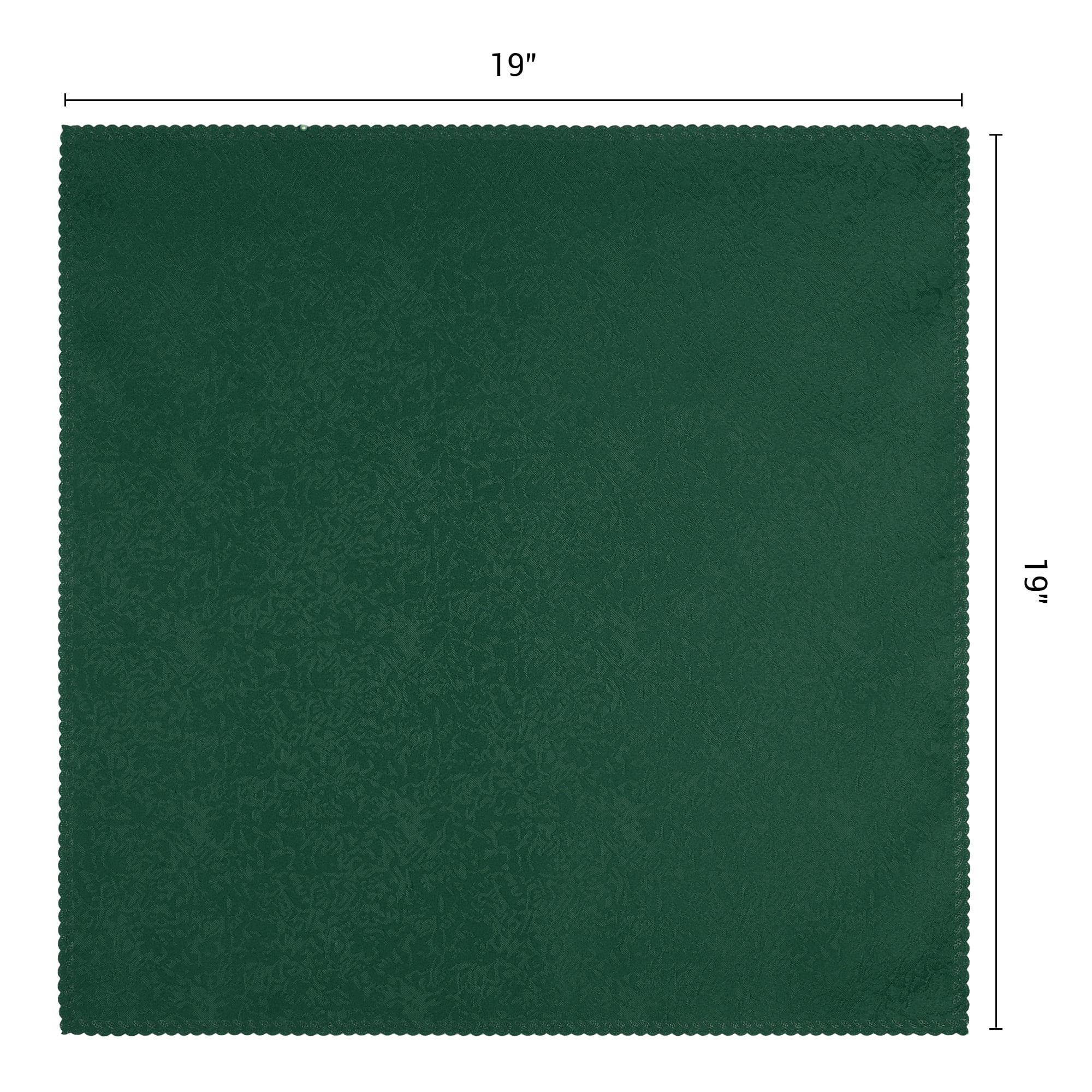 Unique Bargains 12Pcs Reusable Party Cloth Napkins Dark Green 19x19inch