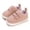 Pink, variant on Dpytoraw Spring And Autumn Children Baby Toddler Shoes Boys And Girls Flat Bottom Non Slip Lightweight Comfortable Double Hook Loop Solid Color Simple Style Baby Walking Shoes Size 4