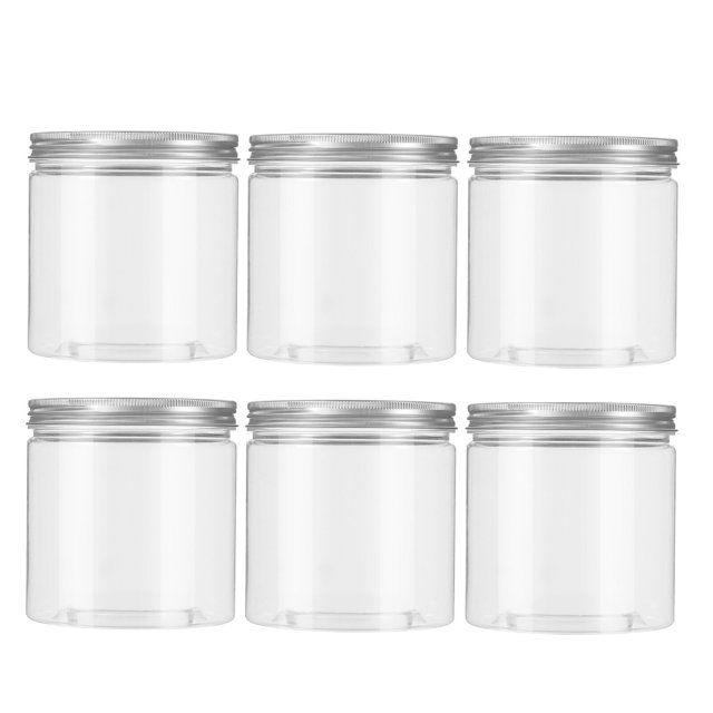 6 Pcs Kitchen Storage Tank Food Sealed Jar Plastic Storage Bottle Cereal Holder