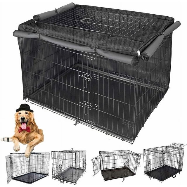 Shading Protection for Pets, Durable Dog Crate Cover with Windproof Design, Breathable Mesh Window Ensures Proper Air Circulation