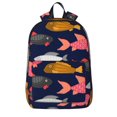 thumbnail image 1 of Mochila con estampado de peces de colores, ideal para portátiles, viajes, senderismo, negocios, para mujeres y hombres., 1 of 5