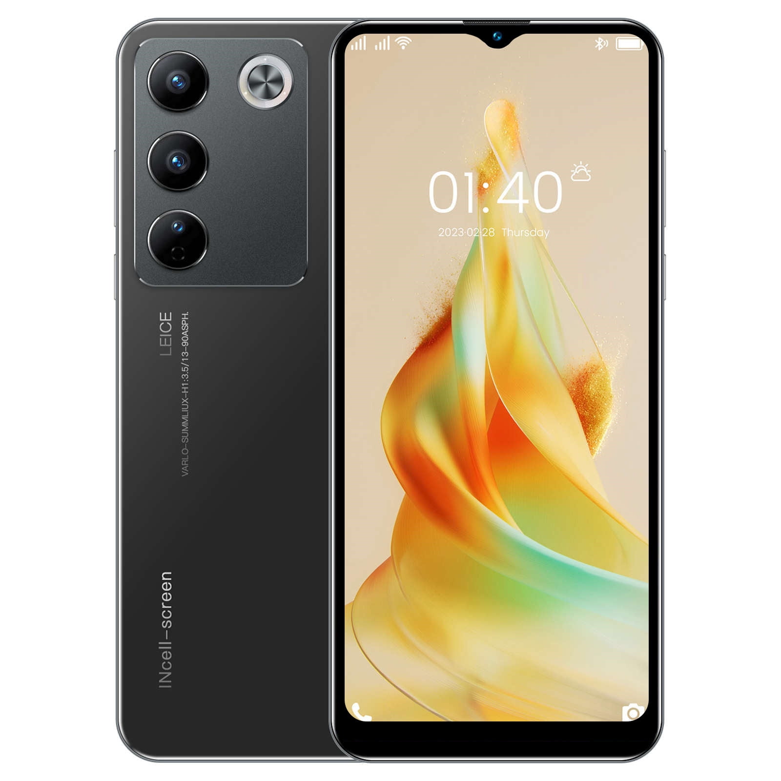 Hmsavn V27e Ultra Android Smartphone 6.49-inch HD Dual Standby Card Slot 2+16G Memory Support Extension 128g HD Screen,Face ID/Fingerprint Lock/GPS Electronics