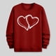 thumbnail image 3 of Ceisia Men's Regular-Fit Crew-Neck Double-Heart Hand-Drawn Printed Casual Sweatshirt Gift, 3 of 6