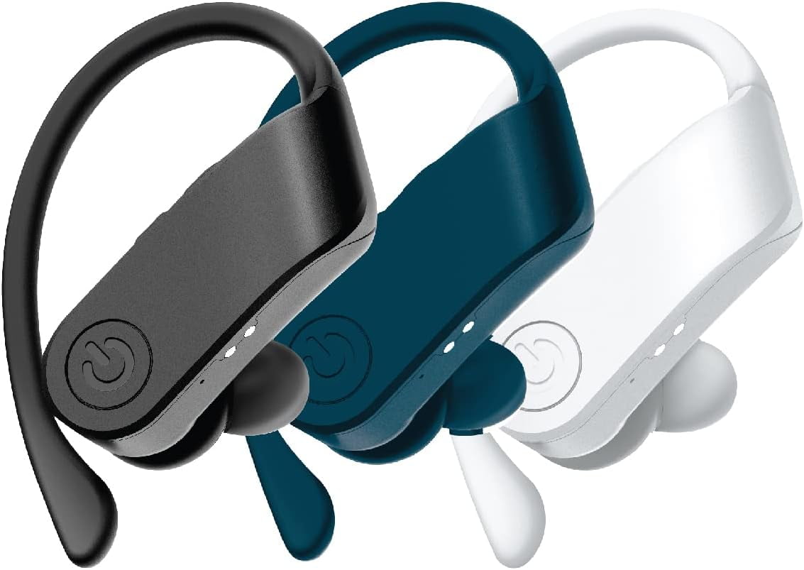 COBY True Sport Wireless Earbuds with Playback Controls, Bluetooth Earbuds for Phones & iPads, Blue