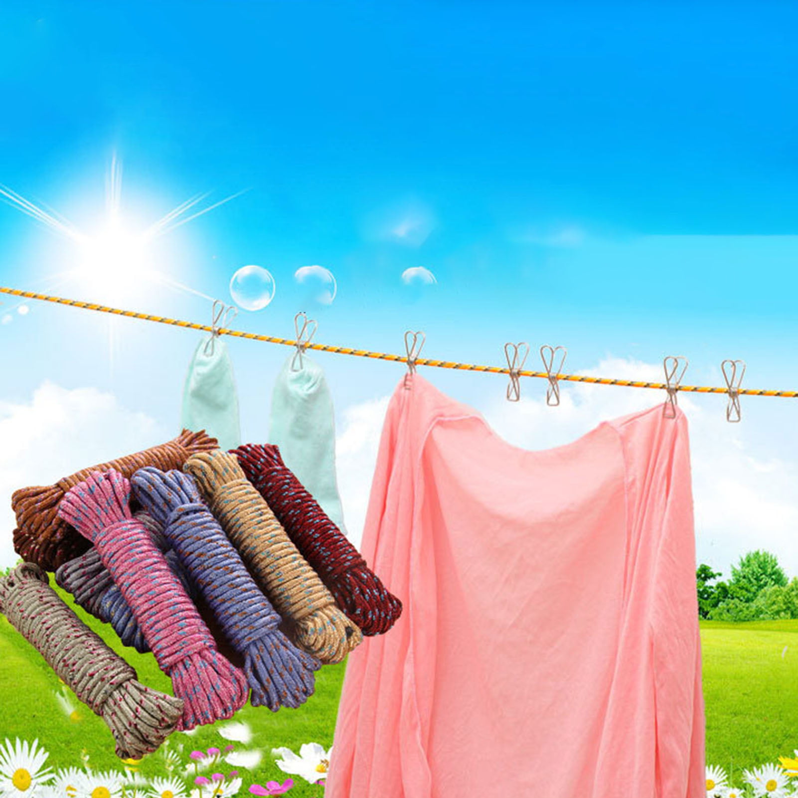 SunSunrise Lanyard Soft Windproof Nylon Rope Clothe Laundry