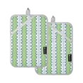 thumbnail image 7 of Yayeee Pot Holders Kitchen Heat Resistant with Pockets 7"x9.8" Cotton Oven Cooking Hot Pads, Green Stripe Pattern, 7 of 7