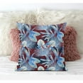 thumbnail image 4 of Plant Illusion Suede Zippered Pillow W Insert in Green Indigo Beige 18 x 18, 4 of 8