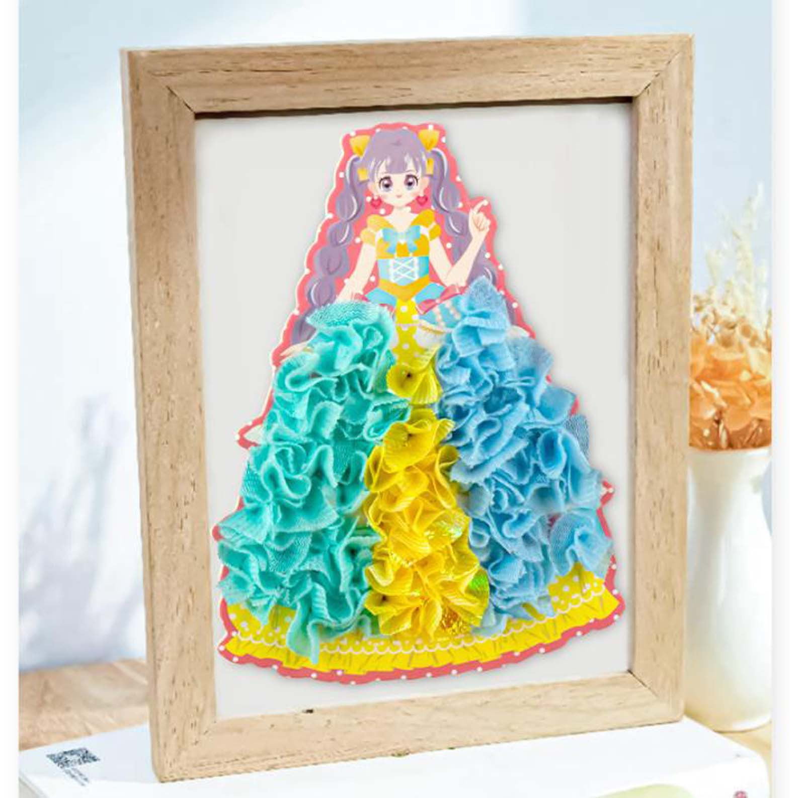 Creative Puzzle Puncture Painting For Kids 8-12,diy Princess Dress-up Crafts  For Girls, 2023 Children's Fabric Art Craze Poke Drawing Christmas Gift