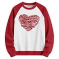 thumbnail image 4 of Girls Valentine Sweatshirt Red Heart Crewneck | Kids Long Sleeve Valentine's Day Shirt | Cute Top & Gift for Girls 4-14 Years,Size 7-8 T, 4 of 5