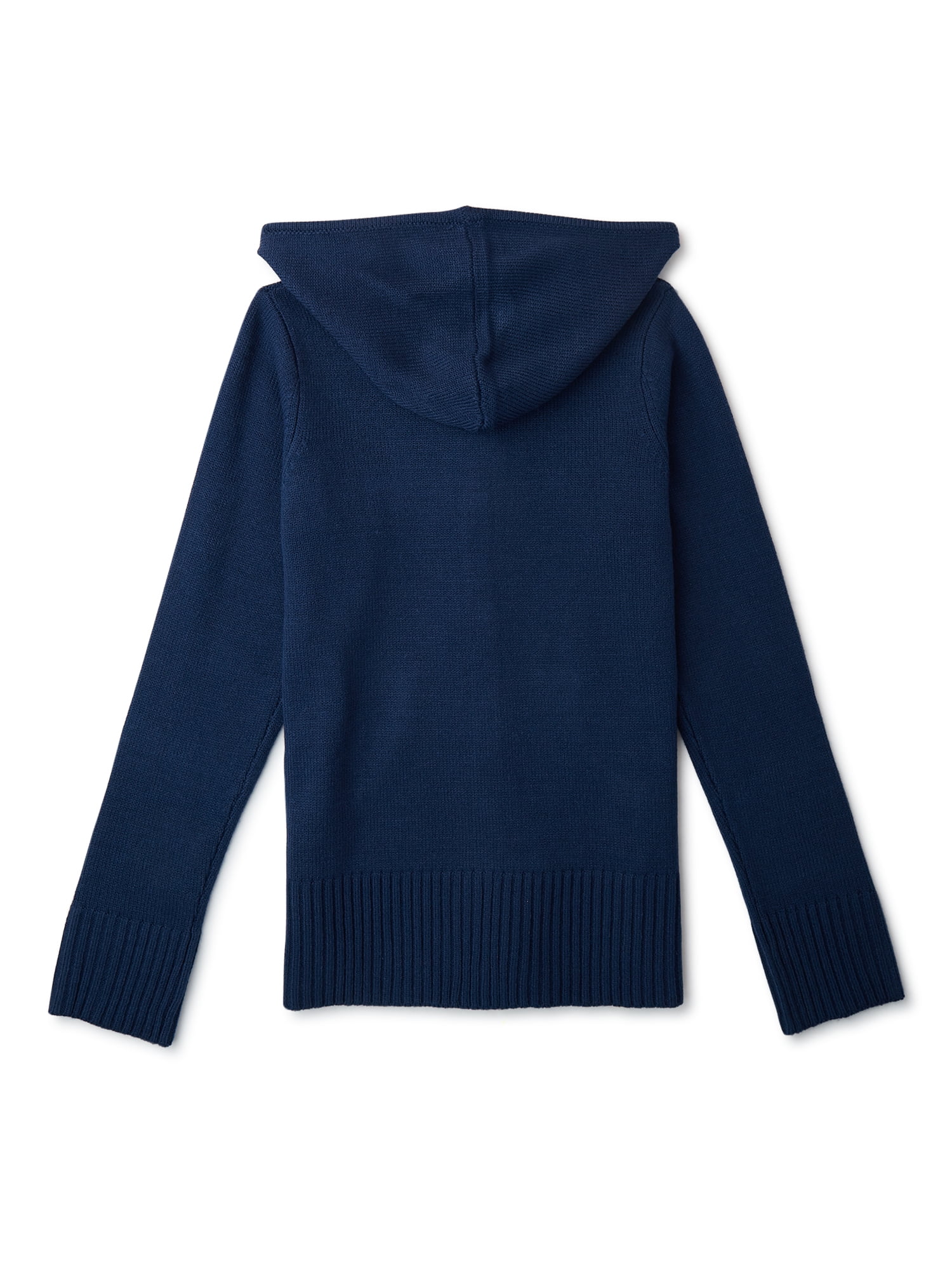 Wonder Nation Girls School Uniform Hooded Sweater, Sizes 4-18