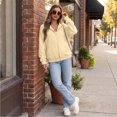 thumbnail image 6 of Women's Casual Full Zip Hoodie Jacket Long Sleeve Zip Up Hooded Sweatshirt Kangaroo Pocket Oversized Outerwear for Fall Winter, 6 of 9
