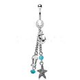thumbnail image 2 of 316L Stainless Steel Nautical Beach Charms Dangle Navel Ring, 2 of 2