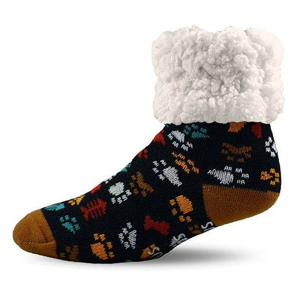 Pudus Pudus Brand Slipper Socks Dog Paw Prints One Size All Amazingly