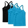 thumbnail image 5 of GERsome 3 Pack Girls Tank Tops Soft Cotton Undershirts Toddler Kids Girls Sleeveless Camisole Tops Summer Round Neck T Shirts, Sizes 4-5 Years, 5 of 9