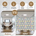 thumbnail image 5 of Colorful Polka Dot Window Privacy Film, Rainbow Polka Dots Watercolor Static Cling UV Sun Blocking Heat Control Window Tint Day and Night, Non-Adhesive One Way Windows Privacy Cover 17.7''x78.7'', 5 of 7