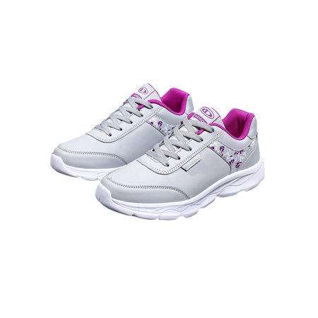 

Difumos Ladies Comfort Lace Up Casual Sneaker Anti-Slip Dance Sneakers Training Fashion Dancing Shoe Gray 6.5