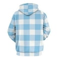 thumbnail image 3 of Blue Gingham Pattern 3d Sweatshirts Hoodie Fashion Casual Personality Men's Women Street Hoodie Pullovers Long Sleeve Comfortable Top, 3 of 6