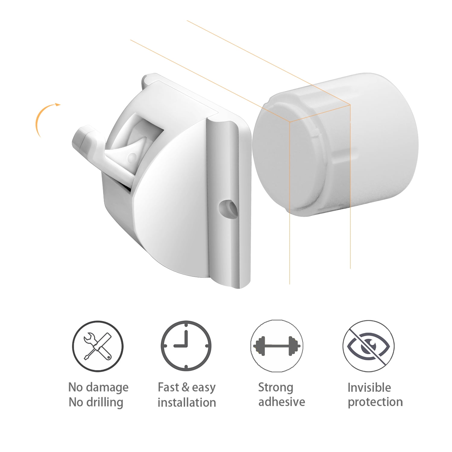 Magnetic Baby Proofing Cabinet Locks - Child Safety for Cabinets, Drawers & Cupboards - 16 Locks 3 Keys - No Drilling Easy Install
