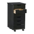 thumbnail image 6 of Linon Cary 6-Drawer Rolling Storage Cart, Black, 6 of 32