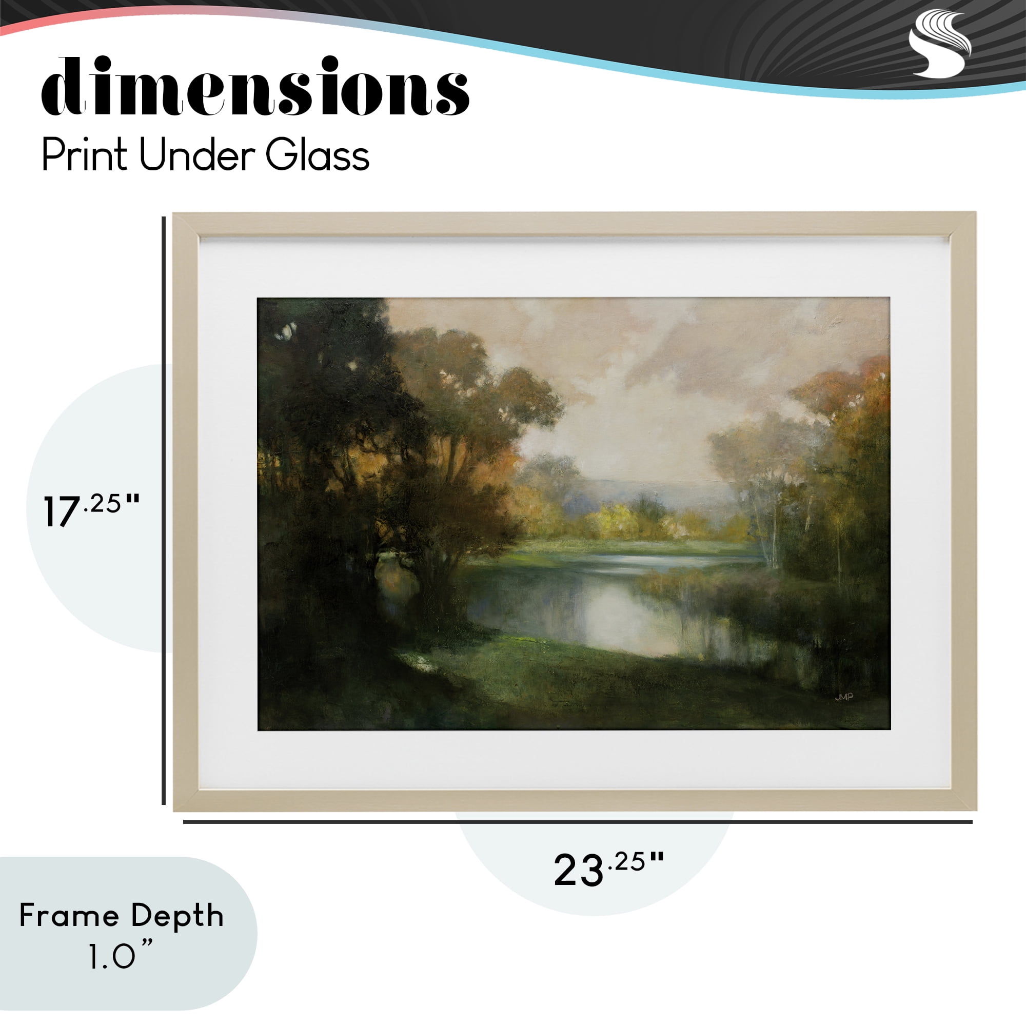 Stupell Industries Lakeside Morning in Autumn Light Birch Framed Print Under Glass, design by Julia Purinton