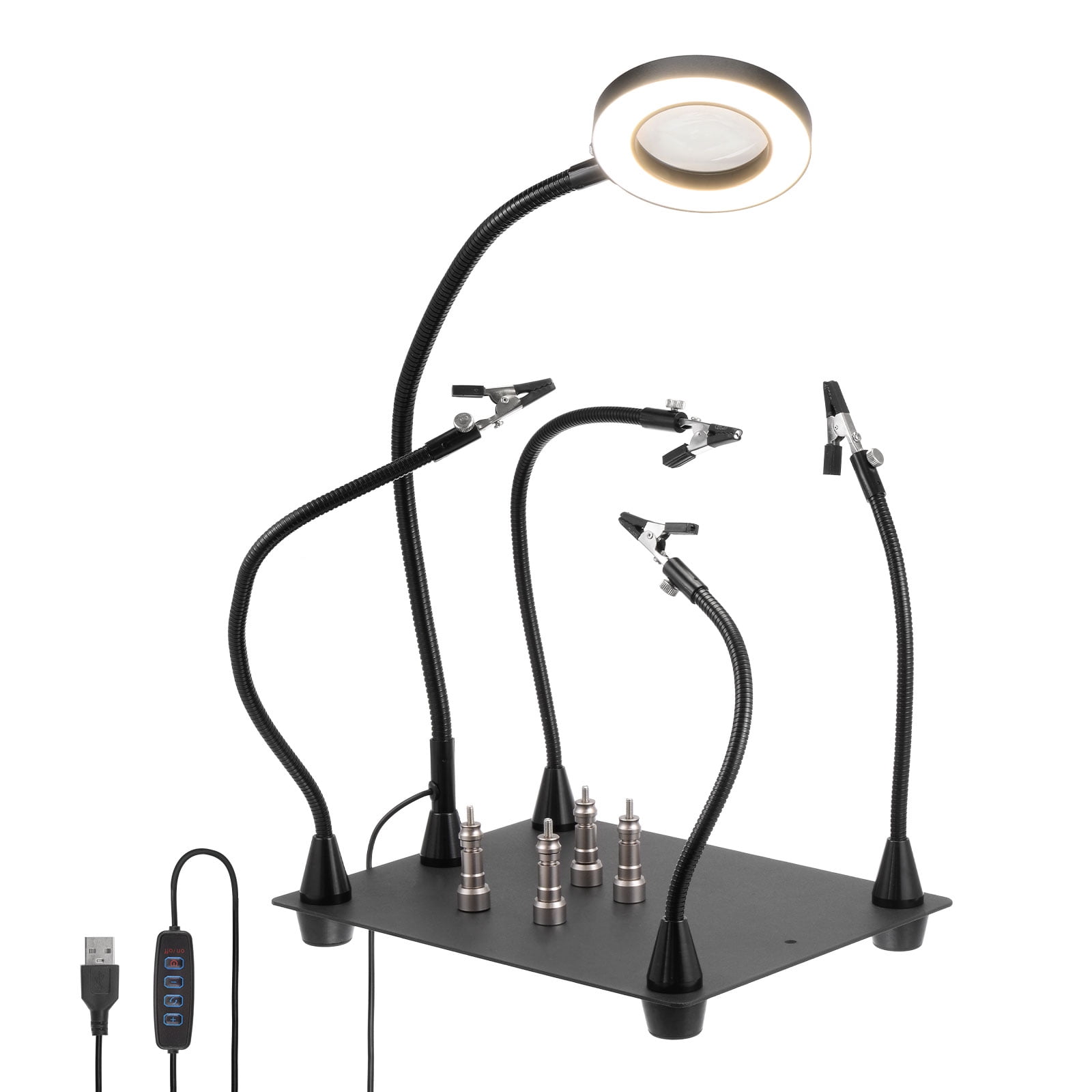 Helping Hands Soldering, Third Hand Soldering Tool PCB Holder Four Arms
