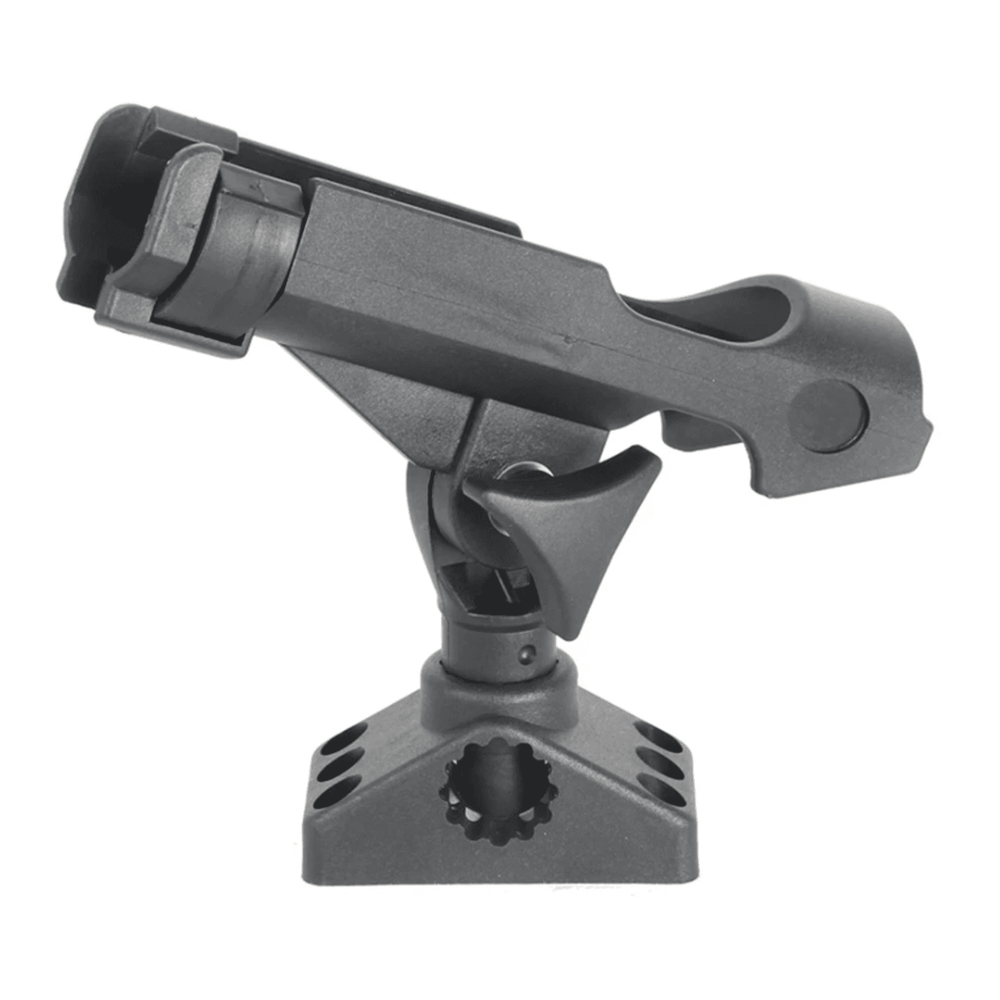 360° Adjustable Fishing Rod Holder Mount for Kayak Canoe Boat Pontoon Yacht Rotatable Rod Pole Bracket with Base and Mounting Hardware
