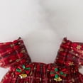 thumbnail image 3 of EGNMCR Robe à Manches Courtes Col Rond Robe de Noël pour Filles Robe Flocon de Neige en Feuille d'Or Robe de Princesse en Tulle Robe à Manches Volantes pour Enfants Robe de Vacances Robe en polyester pour Filles, 3 of 7