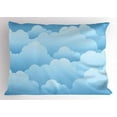thumbnail image 2 of Ambesonne Cloud Pillow Sham, Lamellar Look of Cumulus, 26" X 20", Blue and Pale Blue, 2 of 2