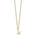 thumbnail image 2 of Auriga 925 Sterling Silver Gold-plated Letter L Initial Necklace for Women, 2 of 4