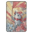 thumbnail image 2 of Cute Cat Carries Red Flag Flowers Outdoor Picnic Blanket, Foldable Waterproof Beach Mat, Portable Beach Blanket for Beach Camping, Hiking, Family Concerts, 2 of 8