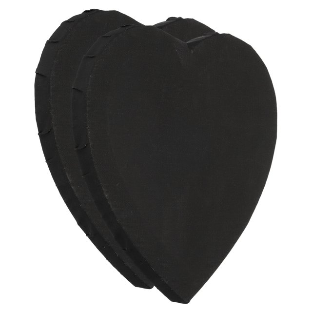 Unique Bargains 7.9' Heart Canvas Board for Painting, 2 Pcs Blank Panels, Black