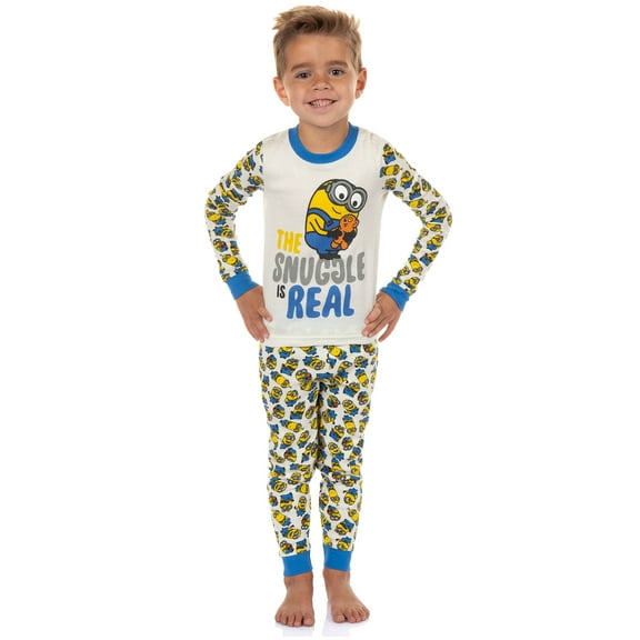 Minions The Snuggle Is Real Toddler Boys' Tight Fit 2- Piece Pajama Set