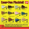 thumbnail image 5 of Northland Fishing Tackle Deep Vee Flashtail Jig Walleye Fishing Lure, Keeled Jig Head Design with Sharp Hooks and Flash Tail Skirt, 3/8 Oz, Bubblegum, 2 Jigs Per Pack, 5 of 7