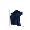 thumbnail image 5 of HomeRoots 518767 Blue Knitted 100 Percent Cotton Throw Blanket, 5 of 5