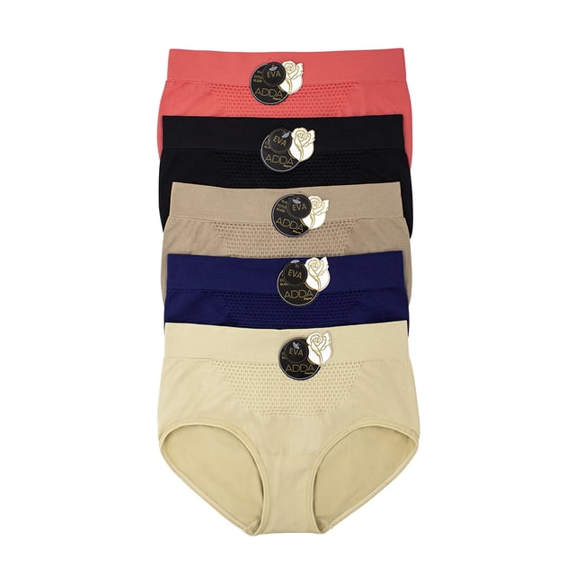 Paquete de Pantaletas Adda Lingerie Modelo Eva, Estilo corte completo, Colores surtidos