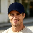 thumbnail image 7 of Unisex Structured Baseball Cap with Adjustable Closure - Performance Hat for Outdoor Activities Navy One Size, 7 of 7