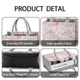 thumbnail image 4 of Large Capacity Tote Bag,Pioneer Flower Floral Print Pattern Handbag Fashion Luxury Tote Bag,15.7"x13"x 5.1" Inches,Laptop Compatible, 4 of 6