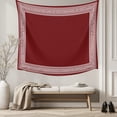 thumbnail image 5 of Red Geometric Large Tapestry for Bedroom Wall Hanging Tapestry, Country Farm Traditional Chinese Tile Ceiling Backdrop Tapestries Poster Blanket Wall Decor for Teens Room Living Room Dorm 86" x 104", 5 of 8