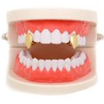 thumbnail image 2 of Metal Grillz Vampire Fangs Dracula Hip Hop Grills for Your Teeth, 2 of 4
