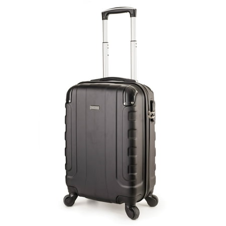 - TravelCross Chicago Carry On Lightweight Hardshell Spinner Luggage - Black