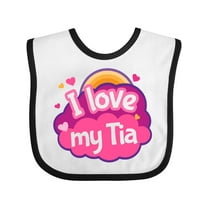 Inktastic Niece Rainbow I Love My Tia Girls Baby Bib