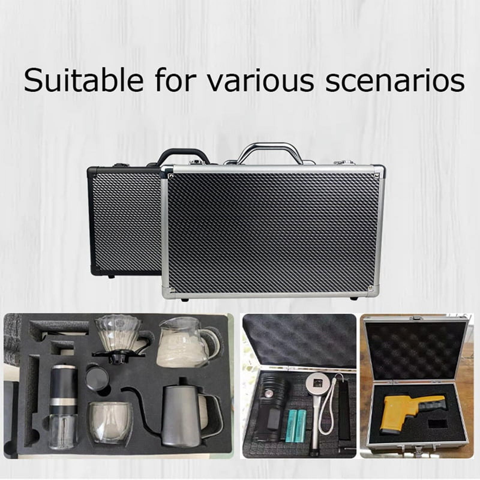 Carbon Fiber Tool Box Aluminum Tool Case Suitcase Equipment Hard Carry Bag Instrument Hard Case Portable Toolbox B