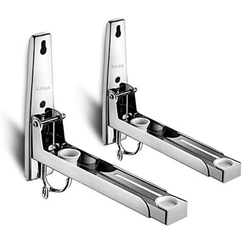 2 x UNIVERSAL Microwave Wall Mount Stand Brackets Extendable Adjustable Arm 