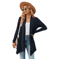 thumbnail image 2 of Cárdigan para Mujer, Elegante, Informal, de Larga, Abierto, Azul Marino, Talla XXL, 2 of 6