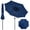 Navy blue, variant on 10FT Solar LED Patio Umbrella, 32 Lights Outdoor Market Table Umbrella, Crank Lift & Tilt Design, 8 Heavy Duty Iron Ribs Waterproof Sun Canopy for Garden Deck Backyard Pool