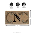 thumbnail image 2 of Monogram Coir Mat, Letter "N", 2 of 6
