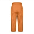thumbnail image 5 of Mohiass Stretch Crop Pants for Women Capris for Women Casual Summer for Work Womens Capris for Capri Pants for Women Petite Orange XL, 5 of 8
