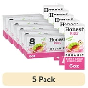 (5 pack) Honest Kids Berry Good Lemonade Organic Juice Drink Cartons, 6 fl oz, 8 Pack