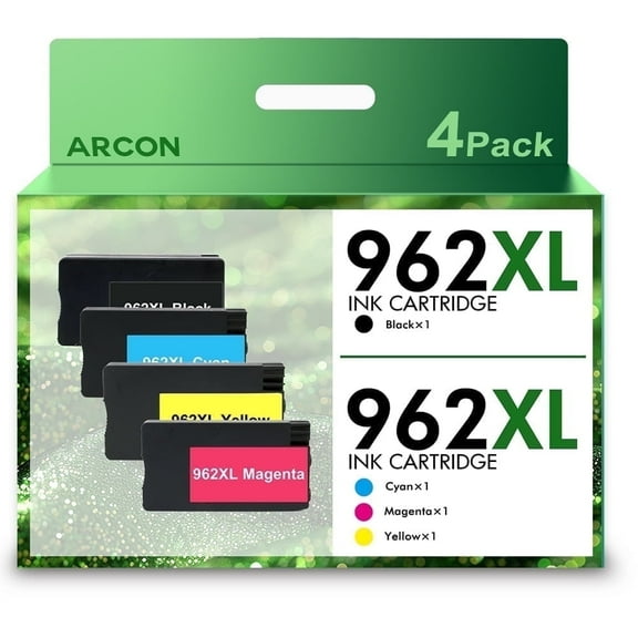 962 962XL Ink Cartridges Compatible for HP 962XL 962 4 Pack for OfficeJet Pro 9015 9020 9018 9025 9010 9018 9019 Printer (Black, Cyan, Magenta, Yellow)