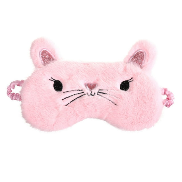 Coofit Sleep Mask Cute Plush Cartoon Animal Eye Cover Sleeping Eye Mask Blindfold